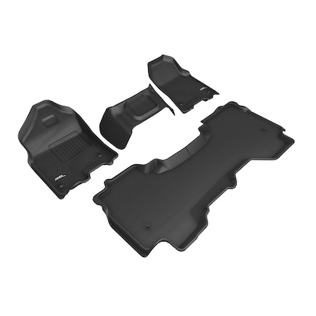 3D Mats Usa Custom Fit, Raised Edge, Black, Thermoplastic Rubber Of Carbon Fiber Texture L1DG03001509